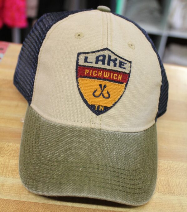 Shield Olive Navy Hat Front